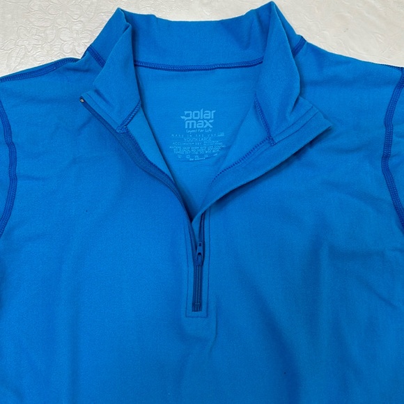 PolarMax BASELAYER QUATTRO FLEECE ZipMock top - Polar Blue - Picture 2 of 10